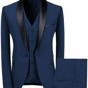 Ween Charm Men's Shawl Lapel 3-Pieces Suit